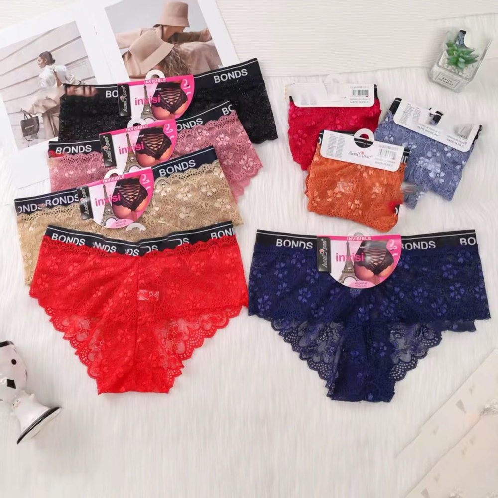 Bonds Women's Lace Panties - Vibrant Collection set (3)
